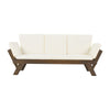 Adjustable Wood Daybed Sofa — Beige