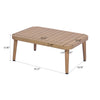 Acacia Curved Tub Loveseat & Slatted Coffee Table Set