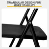 Stackable Folding Chairs, Black — Set of 10