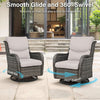 7-Piece Swivel Rocker Patio Set with Coffee Table & Ottomans