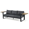 Aluminum Frame 4-Piece Outdoor Patio Conversation Set with Sofa