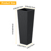 Tapered Resin Planters with Removable Inner Pots, Black (Set of 2)