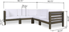 5-Piece Outdoor Sectional Sofa Set – Modular Acacia Wood Patio