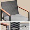 Outdoor Rocking Bistro Set With Cushions And Glass Table