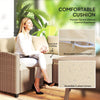 PE Wicker Outdoor Sectional Set — 6 Piece, Seats 9, Khaki