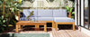5-Piece Outdoor Sectional Sofa Set Solid Acacia Wood Beige with
