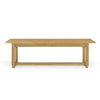 Rubberwood Dining Bench with Woven Rattan Seat