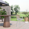 40" Gray Metal Swivel Outdoor Counter Height Bar Chair