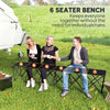 Six-Seat Folding Outdoor Bench with Carry Bag