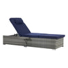 Rattan Chaise Lounge Set of 2 with Side Table