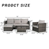 Outdoor Patio Seating Set 3-piece set with Cushions for Patio, Garden