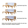 5-Piece Outdoor Sectional Sofa Set Solid Acacia Wood Beige with