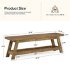 Wood-Tone Entryway Bench with Shoe Storage