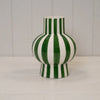 Green And White Ceramic Round Vase