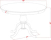 Hardwood Acacia Breakfast Table Antique Walnut Finish