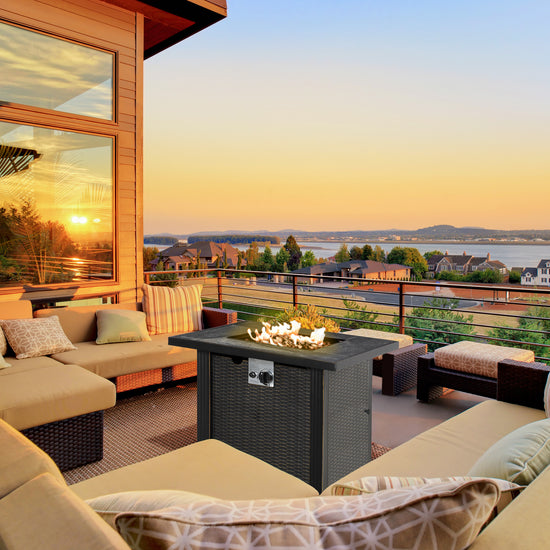 Propane Fire Pit Table — 30", 50,000 BTU, CSA-Certified