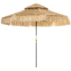 8.5 Ft Thatched Straw Tassel Patio Umbrella