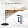 9′ x 11′ Rectangle Cantilever Patio Umbrella, Beige