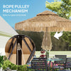 8.5 Ft Thatched Straw Tassel Patio Umbrella