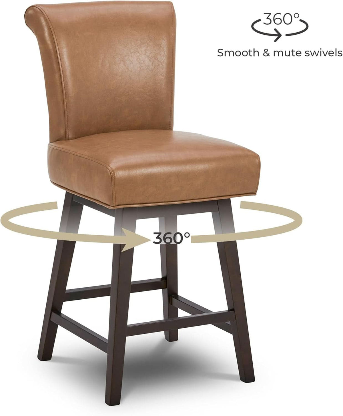 26 Inch Counter Height Swivel Bar Stools Set-4