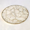 White Agate LazySusan | Countertop | Turntable | Centerpiece |