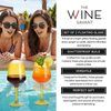 Acrylic Colored Wine Glasses, Set of 2, Shatterproof Tritan Drinkware