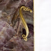 Amethyst Agate Serving Tray with Brass Handles, Square