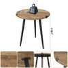 23.6-Inch Round Coffee Table, Mid-Century Modern Accent Table