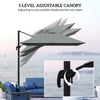 8-Foot Cantilever Patio Umbrella with 360° Rotation