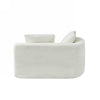 Curved Sectional Sofa with Chaise, Pearl, 116"