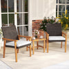 Acacia & Wicker Bistro Set — 3 Piece