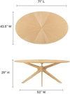 Crossroads 71-Inch Oak Oval Dining Table, Mid-Century
