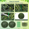 18.5" Artificial Topiary Boxwood Balls, Dark Green Faux Plant Decor
