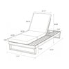 Acacia Wood Chaise Lounge with Water-Resistant Cushion