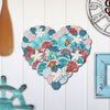 Coastal Seashell Heart Door Decor - Handcrafted Wall Hanger