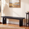 Modern Acacia Dining Bench, 63" — Black