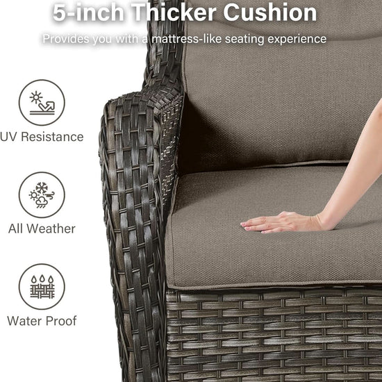 Comfortable Outdoor Swivel Rocker Patio Chairs Set-4