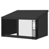 10 x 13 ft. Wall-Mount Pergola with Curtains, Dark Grey