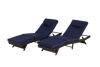 Outdoor Wicker Chaise Lounge with Adjustable Backrest, Armrests and