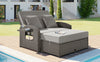 Wicker Double Chaise Lounge — 2 Person