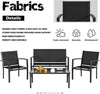 4-Piece Black Patio Set with Table and Lounge Chairs
