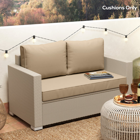 Wicker Loveseat Cushion Set