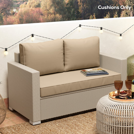 Wicker Loveseat Cushion Set