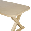 Natural Oak Veneer Dining Table with X-Base Legs