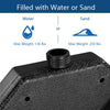 130 lb Fillable Cantilever Patio Umbrella Base, Square 4-Piece