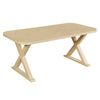 Natural Oak Veneer Dining Table with X-Base Legs