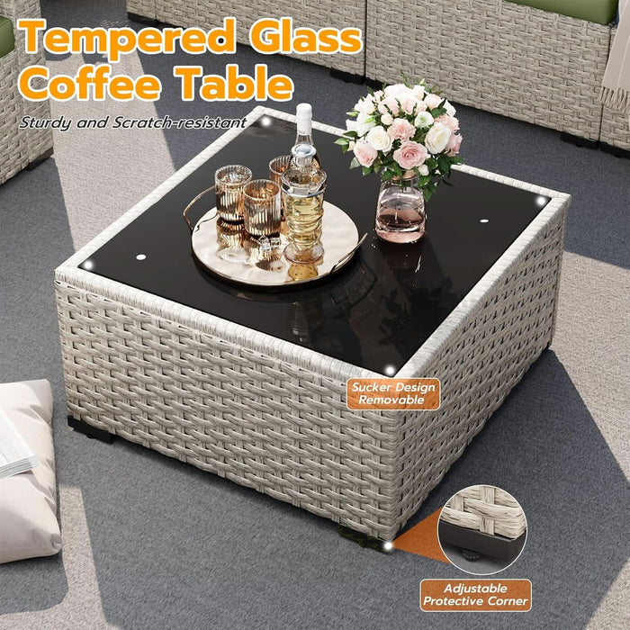 Practical glass-top table
