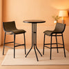 3-Piece Bar-Height Outdoor Bistro Set for 2 with Tan Chairs