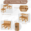 3-in-1 Convertible Outdoor Acacia Wood Bench (Natural)