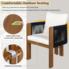 Luxury Acacia Wood Outdoor Dining Set for 4 with Rope Woven Chairs &